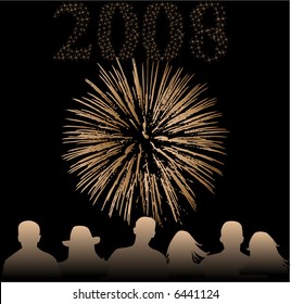  Happy new year 2008, vector work