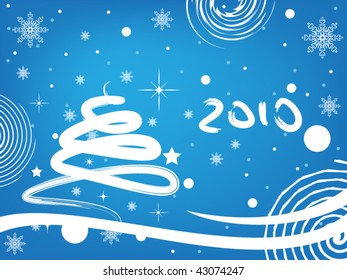 Feliz año nuevo 2010. Ilustración vectorial.