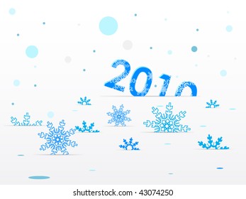 Feliz año nuevo 2010. Ilustración vectorial.