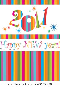 Happy new year 2011! All elements are layered separately in vector file.