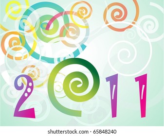Happy New Year 2011 background