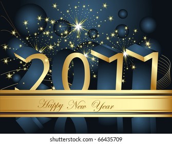 Happy New Year 2011 background