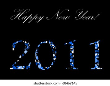 Happy New Year 2011 greetings card