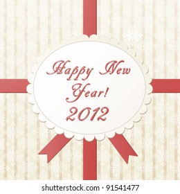 Happy New Year 2012 elegant vector greeting card