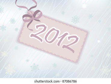 Happy New Year 2012 greeting card in vector