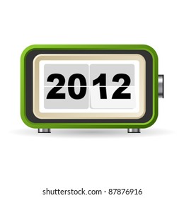 Happy new Year. 2012 in a retro clock.