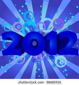 happy new year 2012 vector illustration