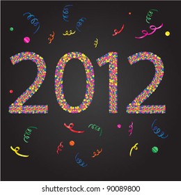 happy new year 2012. vector