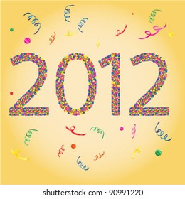 happy new year 2012. vector