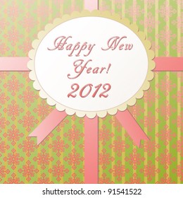 Happy new year 2012 vector greeting card
