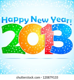 Happy New Year 2013 Background with snow.