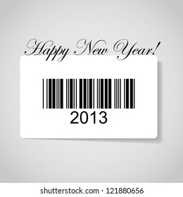 Happy new year 2013 in barcode - illustration
