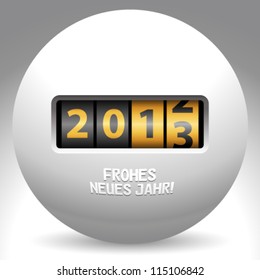 happy new year 2013 (german language) - vector illustration