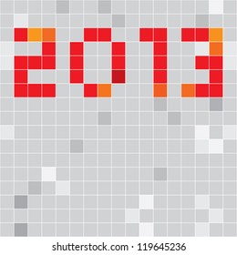 Happy new year 2013 Pixel font