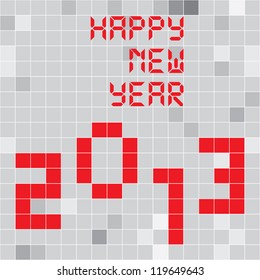 Happy new year 2013 Pixel font