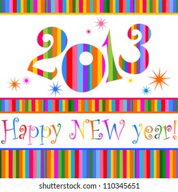 Happy new year 2013!  Vector illustration