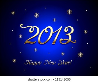 Happy New Year 2013. Vector
