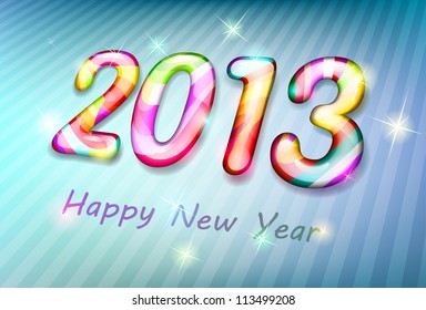 Happy New Year 2013. Vector eps 10.