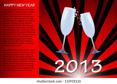 Happy New Year 2013 vector card