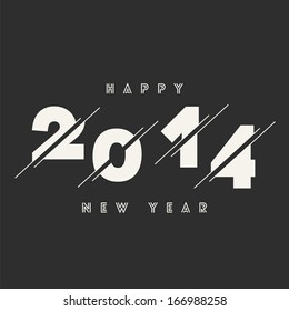 Happy New Year 2014 abstract card design