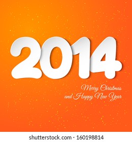 Happy New Year 2014 background. Vector illustration.