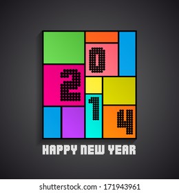 Happy New Year 2014 background - vector illustration