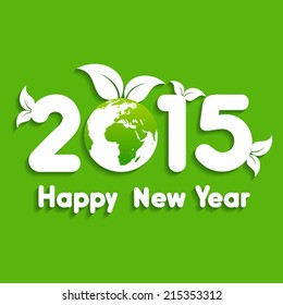 Happy New Year 2014 background with save the world concept 