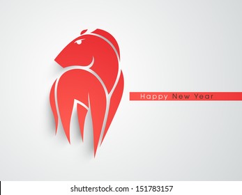 Happy New Year 2014 celebration background with Chinese symbol of the year horse. 