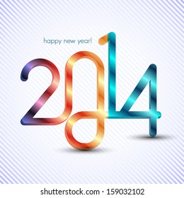 happy new year 2014 celebration illustration with abstract infinity symbol