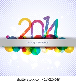 happy new year 2014 celebration background or banner design