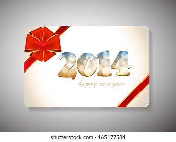 Feliz Ano Novo 2014 cartão de presente de celebração. 