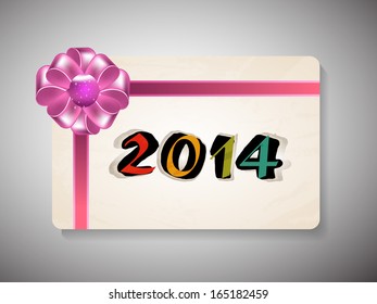 Happy New Year 2014 celebration gift card. 