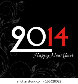 Happy New Year 2014 celebration background. 
