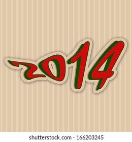 Happy New Year 2014 celebration flyer, banner, poster or invitation with stylish text on vintage background. 