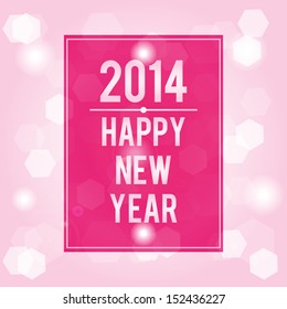 Happy New Year 2014. Christmas Background. High quality vector illustration. Eps10.