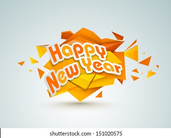 Happy New Year 2014 colorful celebration background. 