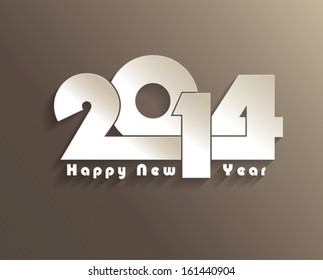 Happy new year 2014 creative greeting card design