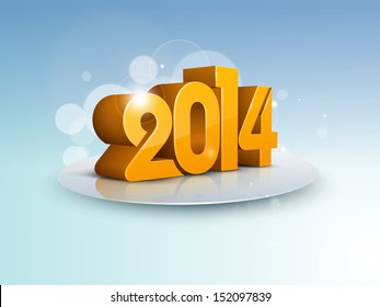 Happy New Year 2014 elegant celebration background. 