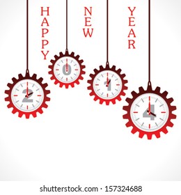 Happy new year ,2014 greeting stock vector