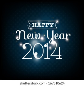 Happy New Year 2014 Greeting Card 