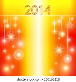 Happy new year 2014. Holiday background. Christmas background with snowflakes. Vector eps 10.