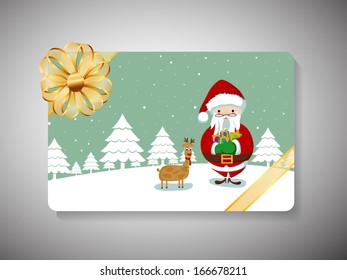 Happy New Year 2014 and Merry Christmas celebration gift card. 