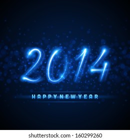 Happy new year 2014 message from light vector background. Eps 10. 