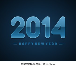 Happy New Year 2014 message vector background. Eps 10. 