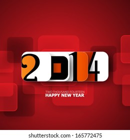 Happy New Year 2014 Modern Design Background