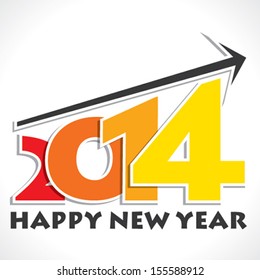 happy new year 2014 move up arrow stock vector