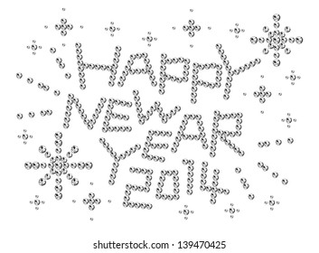 Happy New Year 2014 / rhinestones