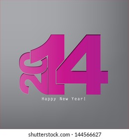 Happy new Year 2014 with space for text (EPS 10  Vector)