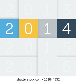 Happy New Year 2014 - in the square background