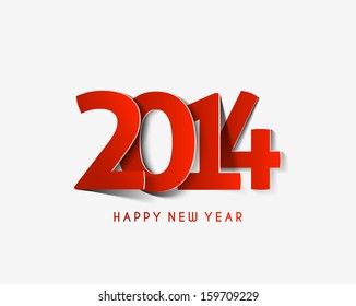 Happy new year 2014 Text Design 